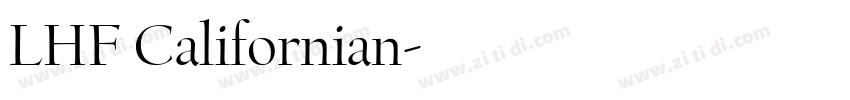 LHF Californian字体转换